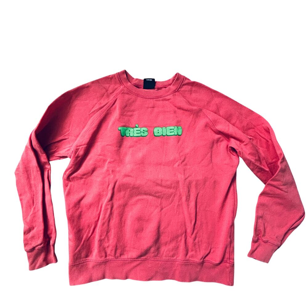 TRES BIEN MENS LARGE SWEATSHIRT CORAL PINK
